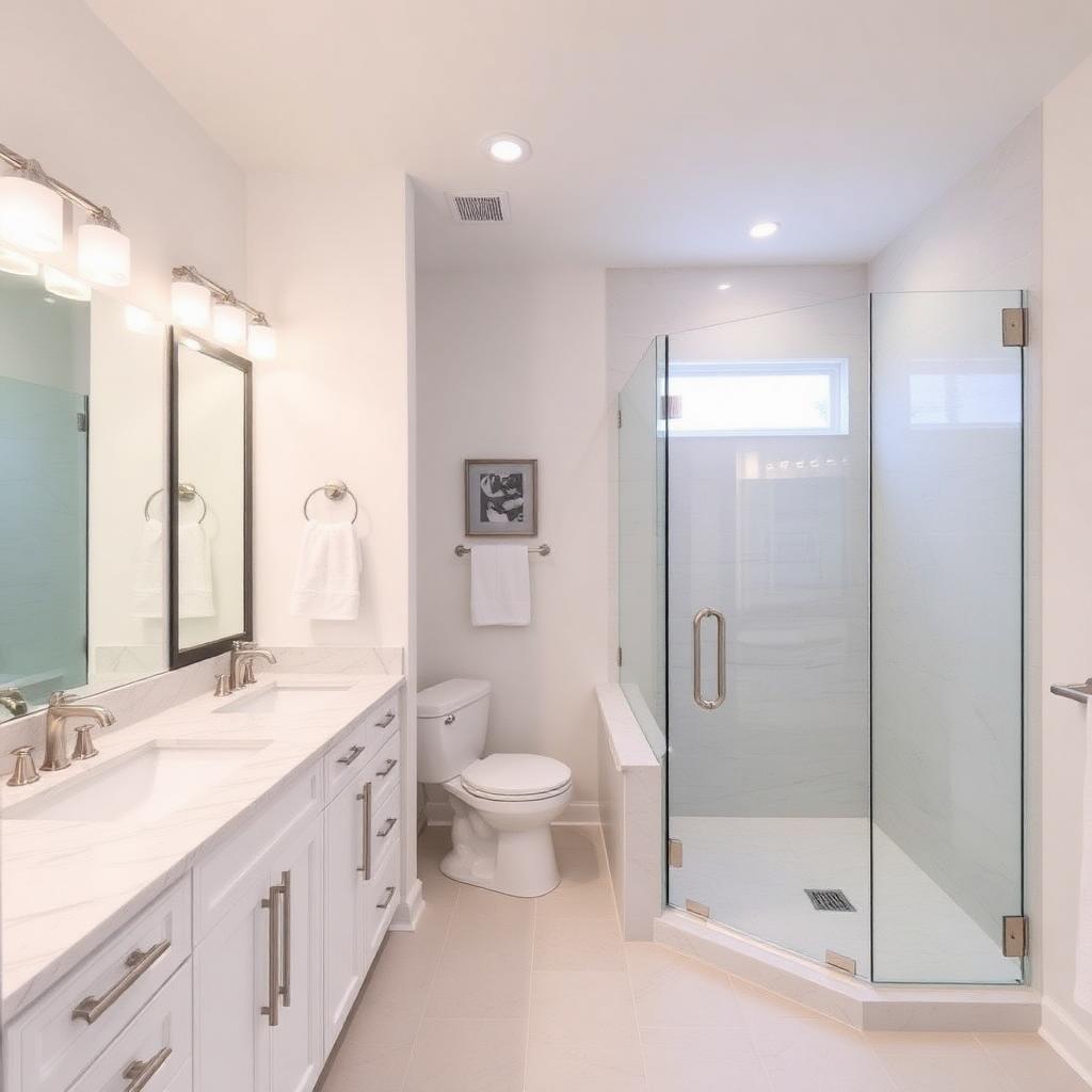 Modern white bathroom