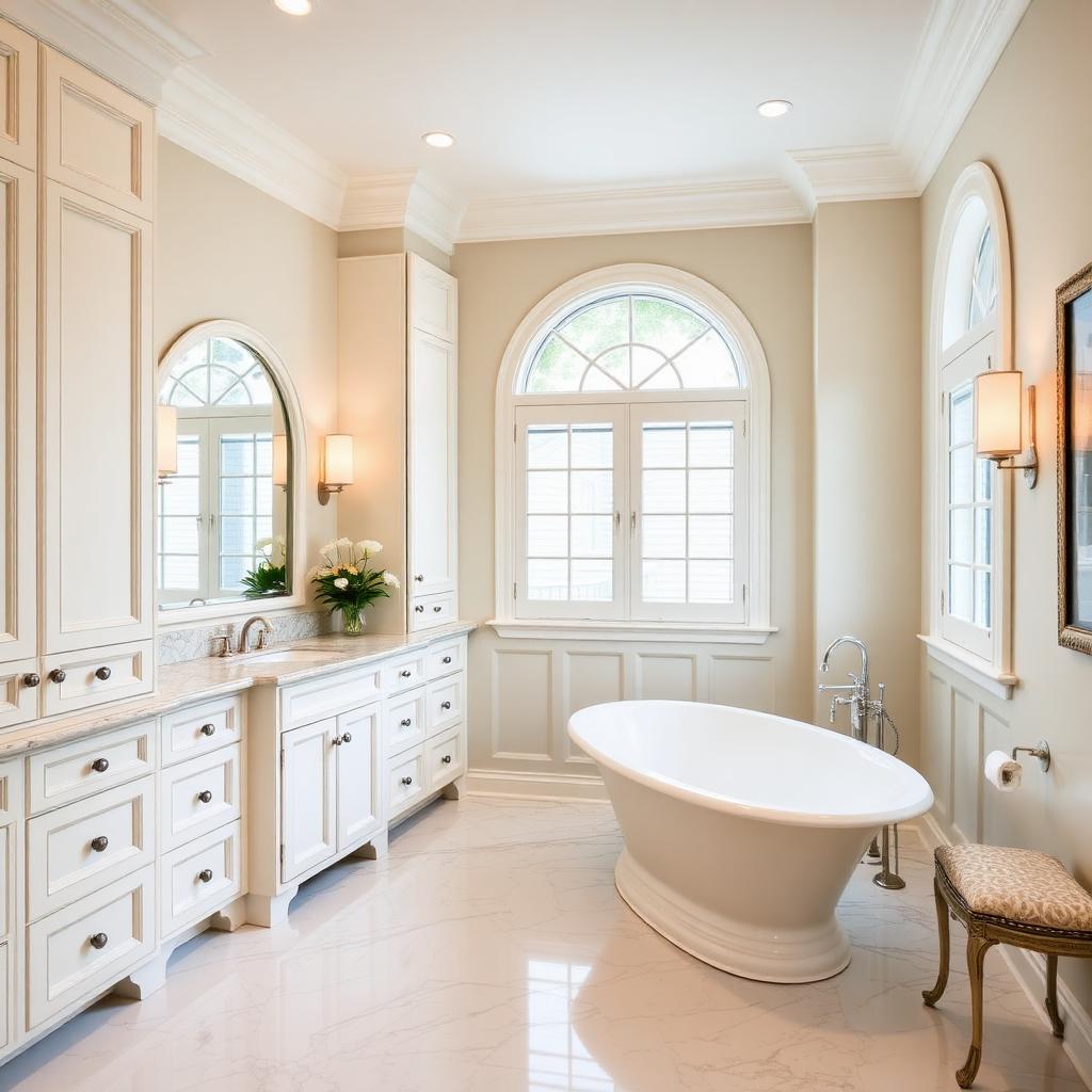 Elegant cream bathroom