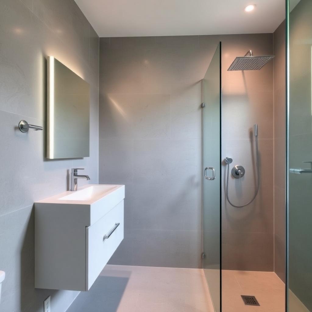Minimalist concrete bath
