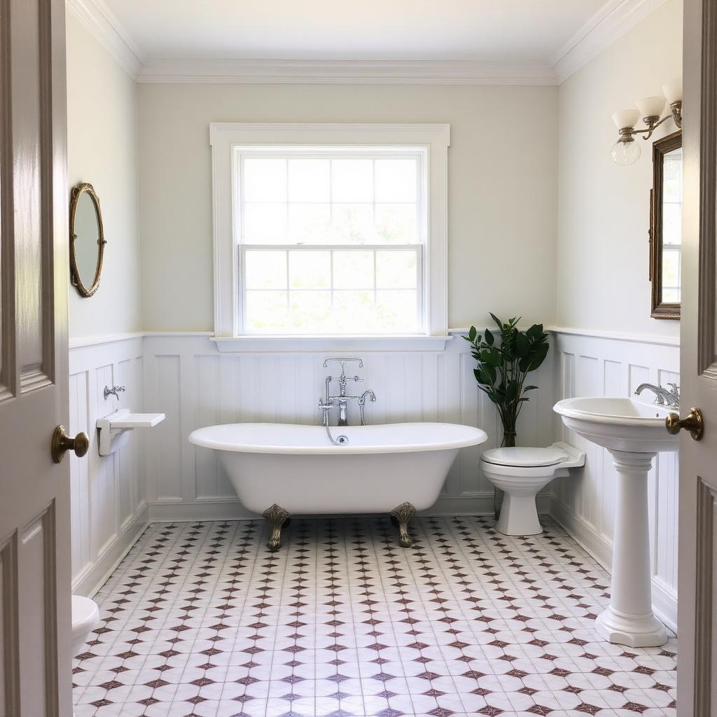 Traditional clawfoot bath