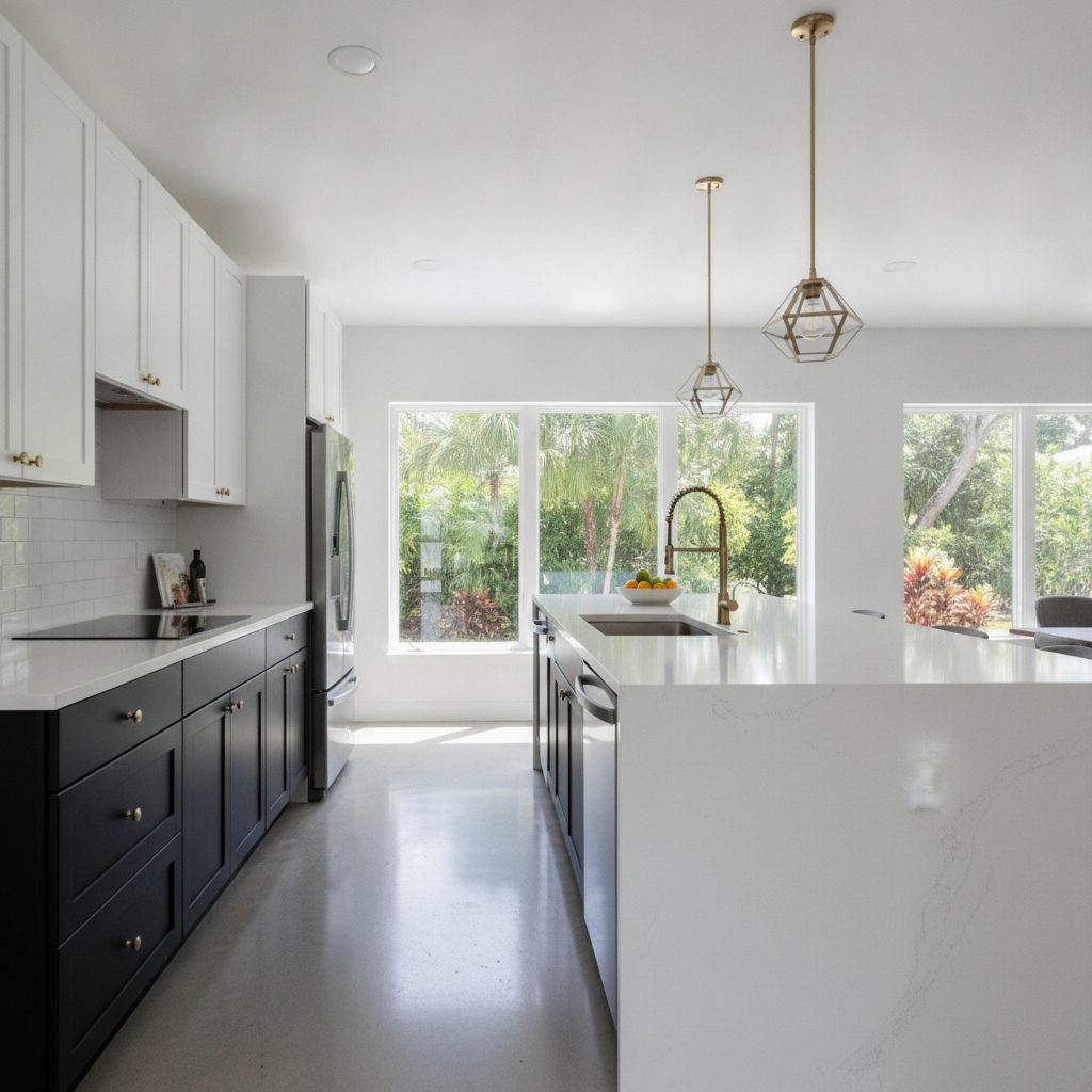 Black cabinet finish