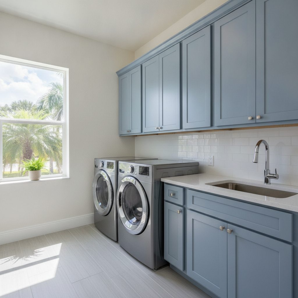 Laundry cabinet refinish