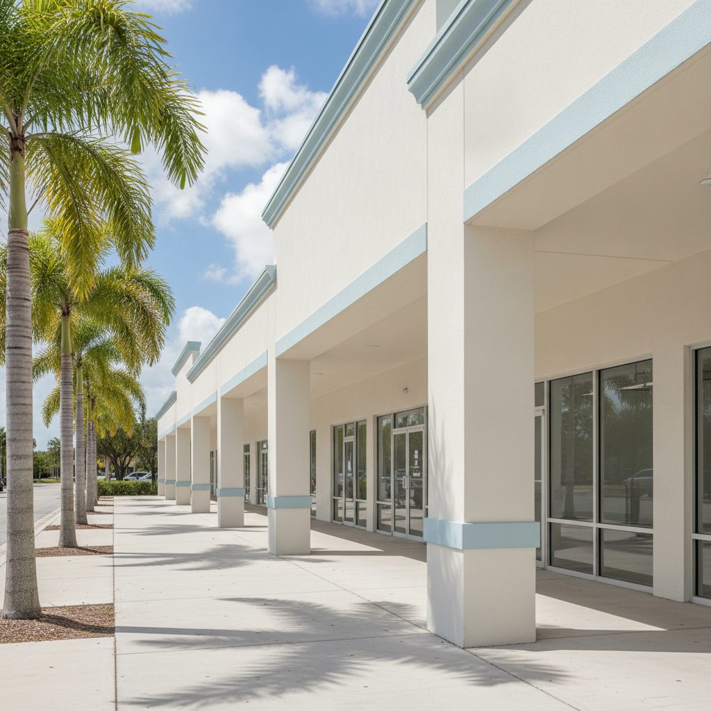 Strip mall parapet