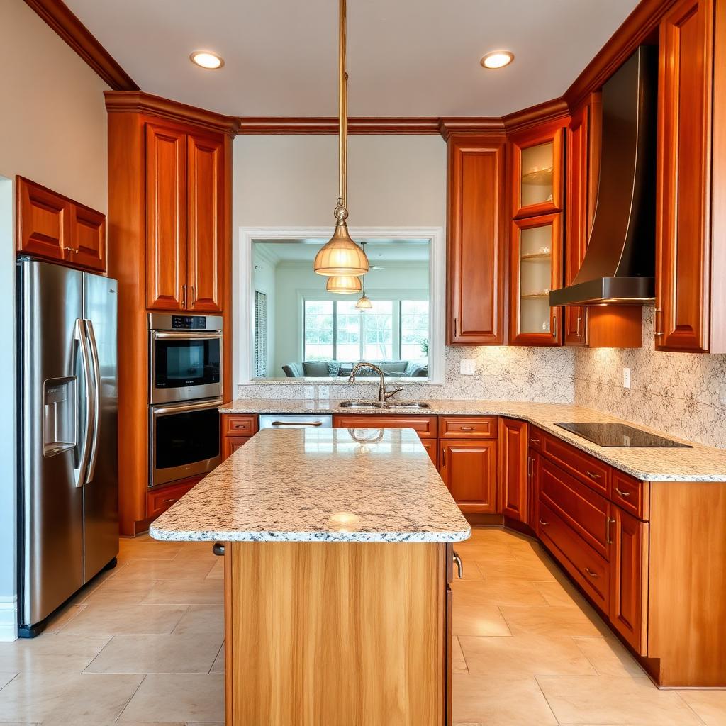 Warm wood kitchen
