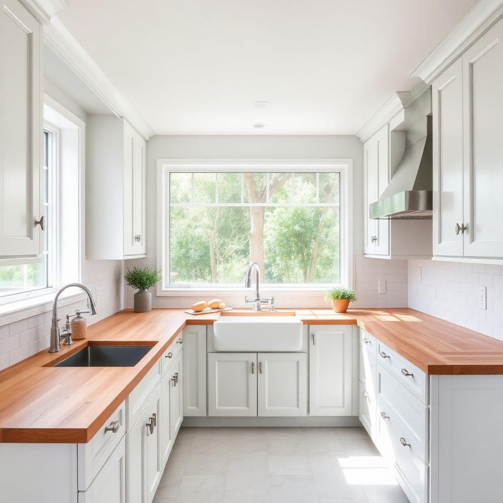 Bright farmhouse kitchen