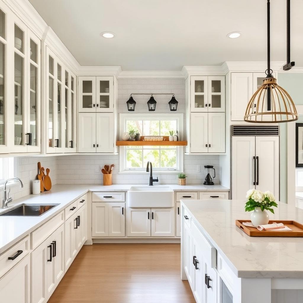 Farmhouse open shelving